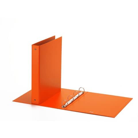 Raccoglitore Europa - 22 x 30 cm - 4 anelli tondi 30 mm - dorso 4 cm - arancio …