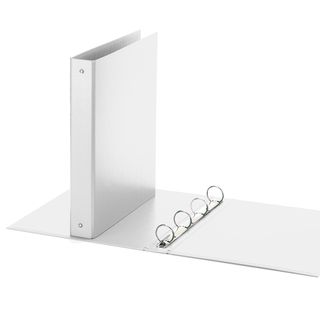 Raccoglitore Europa - 22 x 30 cm - 4 anelli tondi 30 mm - dorso 4 cm - bianco -…