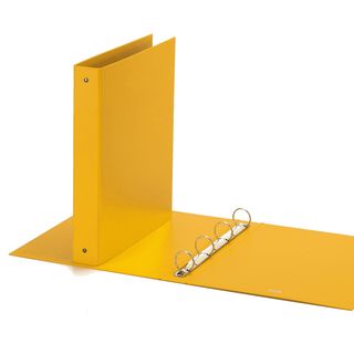 Raccoglitore Europa - 22 x 30 cm - 4 anelli tondi 30 mm - dorso 4 cm - giallo -…