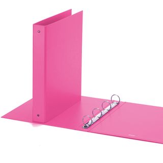 Raccoglitore Europa - 22 x 30 cm - 4 anelli tondi 30 mm - dorso 4 cm - rosa - F…