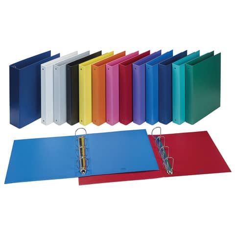 Raccoglitore Europa - 22 x 30 cm - 4 anelli tondi 50 mm - dorso 6 cm - nero - F…