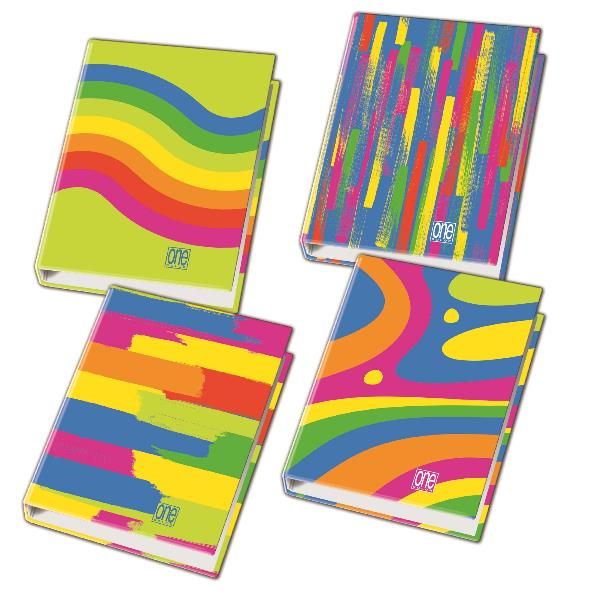 Raccoglitore Fantafluo One Color - A4 - 4 anelli tondi 30 mm - fantasia - Blase…