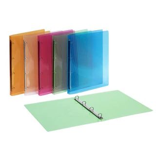 Raccoglitore Lumina - 22 x 30 cm - 4 anelli tondi 15 mm - PP - colori assortiti…