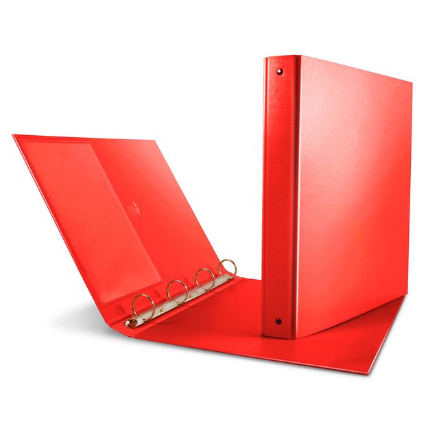 Raccoglitore Nettuno - 22 x 30 cm - 4 anelli a D 40 mm - dorso 5,5 cm - rosso -…