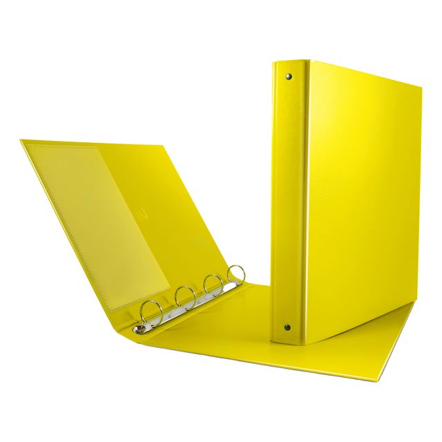 Raccoglitore Nettuno - 22 x 30 cm - 4 anelli a R 30 mm - dorso 3,5 cm - giallo …