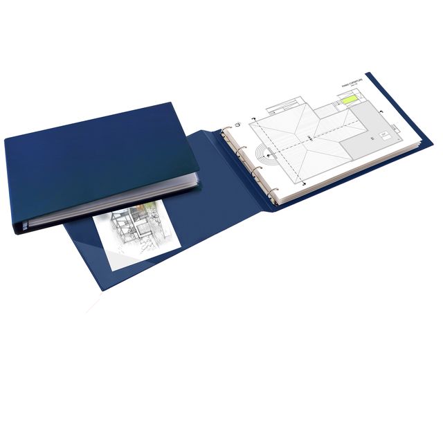 Raccoglitore Sanremo 2000 - 42 x 30 cm album - 4 anelli a D 40 mm - dorso 5,5 c…