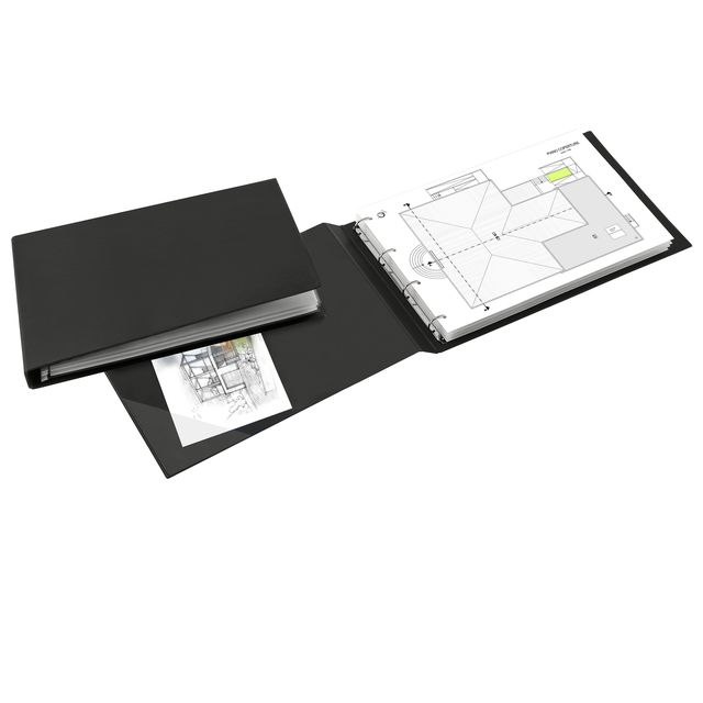 Raccoglitore Sanremo 2000 - 42 x 30 cm album - 4 anelli a D 40 mm - dorso 5,5 c…