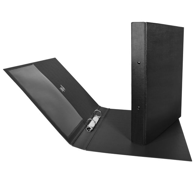 Raccoglitore Stelvio - 22 x 30 cm - 2 anelli a R 25 mm - dorso 3 cm - nero - Se…