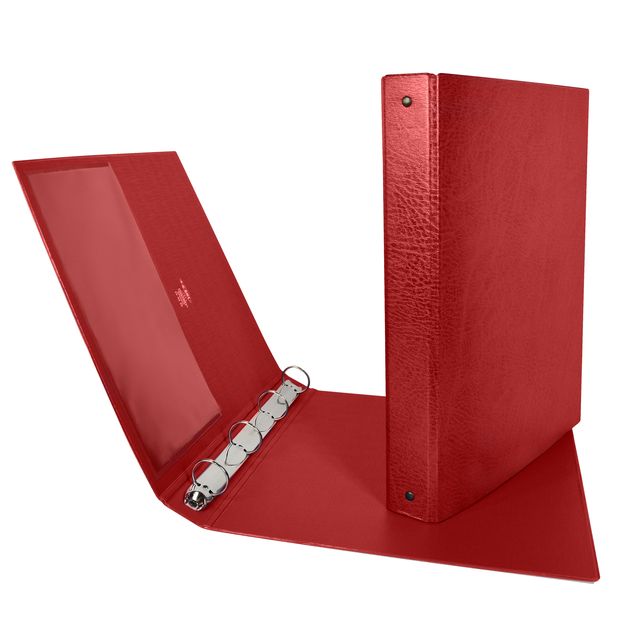 Raccoglitore Stelvio - 22 x 30 cm - 4 anelli a R 25 mm - dorso 3 cm - rosso - S…