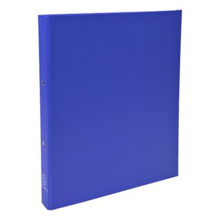 Raccoglitore foderato in PP - A4 - 2 anelli tondi 30 mm - dorso 4 cm - blu scur…