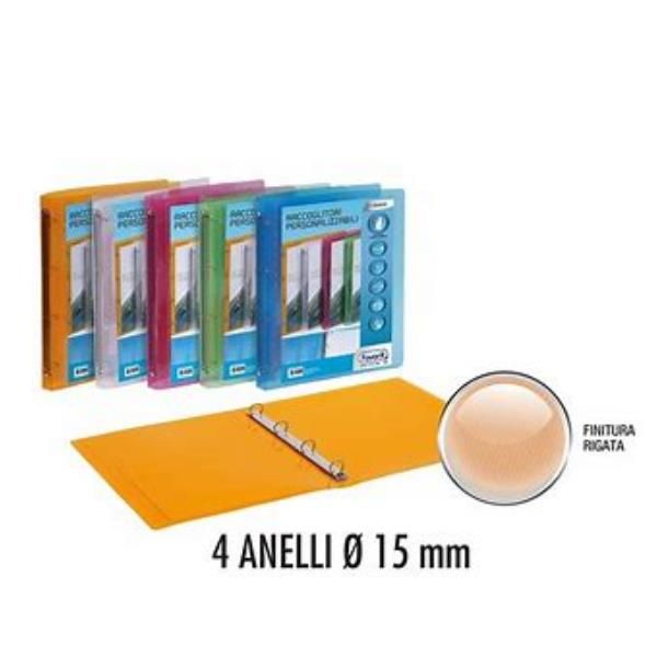 Raccoglitore personalizzabile Lumina - 22 x 30 - 4 anelli tondi 15 mm - PP - co…
