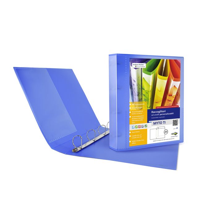 Raccoglitore personalizzabile Myto TI - 22 x 30 cm - 4 anelli a D 17 mm - dorso…