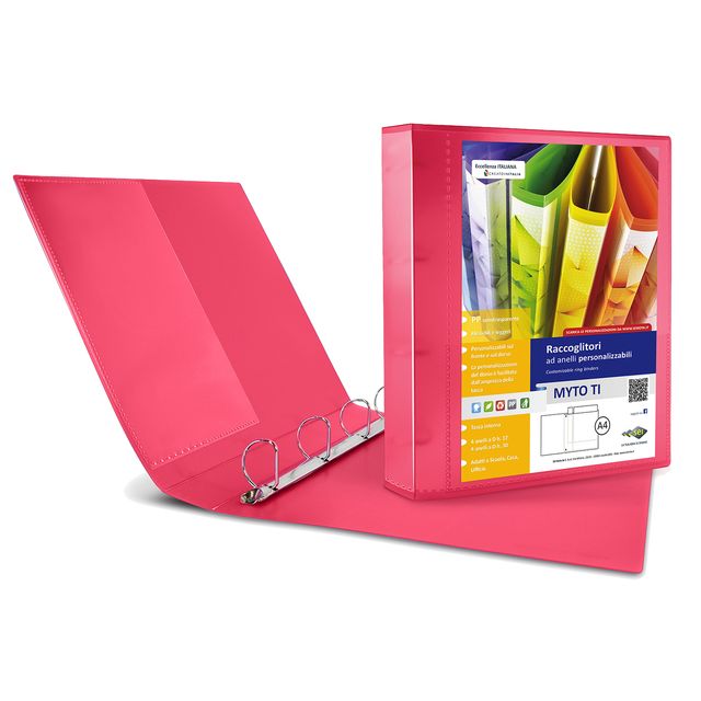 Raccoglitore personalizzabile Myto TI - 22 x 30 cm - 4 anelli a D 17 mm - dorso…