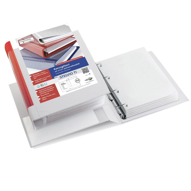 Raccoglitore personalizzabile Stelvio TI - 22 x 30 cm - 4 anelli a D 17 mm - do…