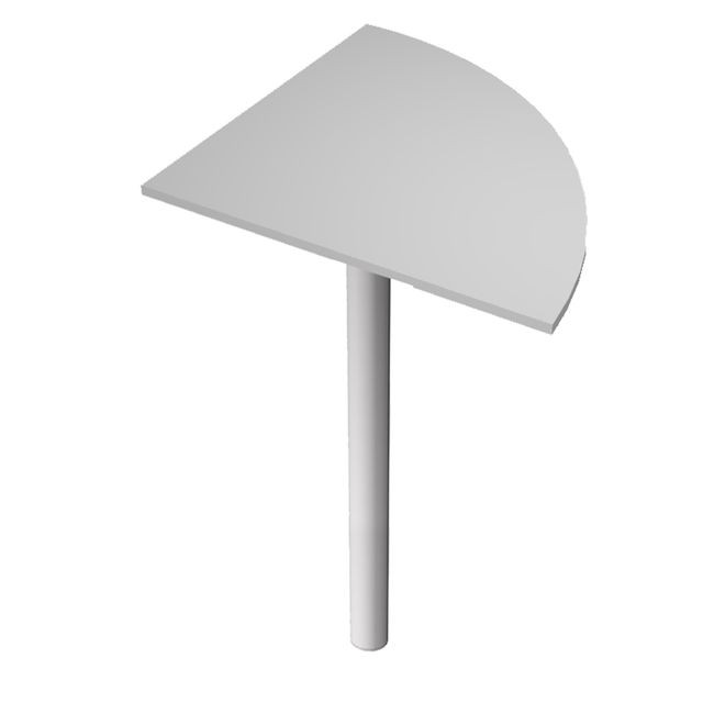 Raccordo angolare 90 per scrivanie Easy - 80 x 80 cm - grigio/grigio alluminio …