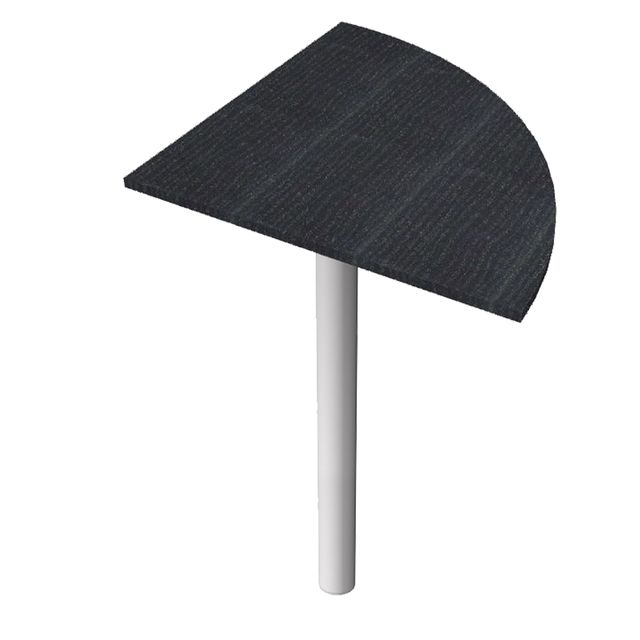 Raccordo angolare 90 per scrivanie Easy - 80 x 80 cm - nero venato/grigio allum…