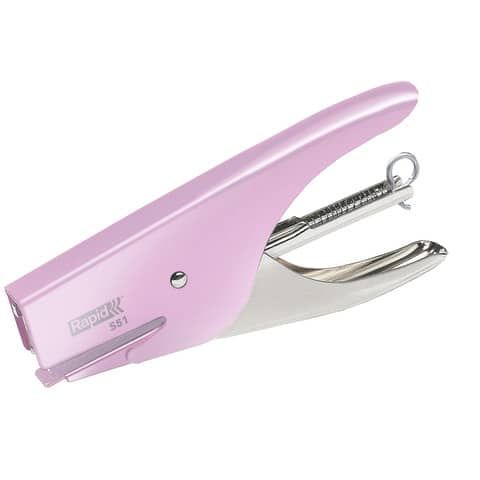 Rapid Retro S51 - Graffatrice - 15 fogli - 21/4 - acciaio - strawberry cream