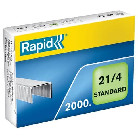 Rapid Standard - Punti metallici - 21/4 - 4 mm - acciaio galvanizzato - pacco d…