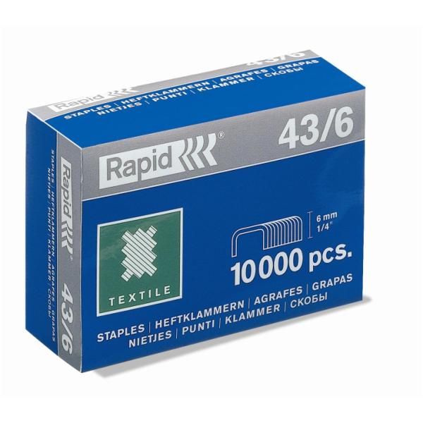 Rapid Super Strong TEXTILE - Punti metallici - 43/8 - 8 mm - filo metallico gal…