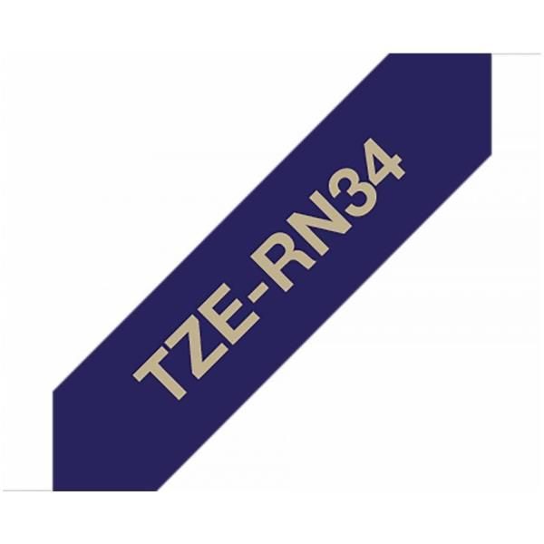Brother - Nastro - 12 mm x 4 mt - Oro / Blu - TZERN34
