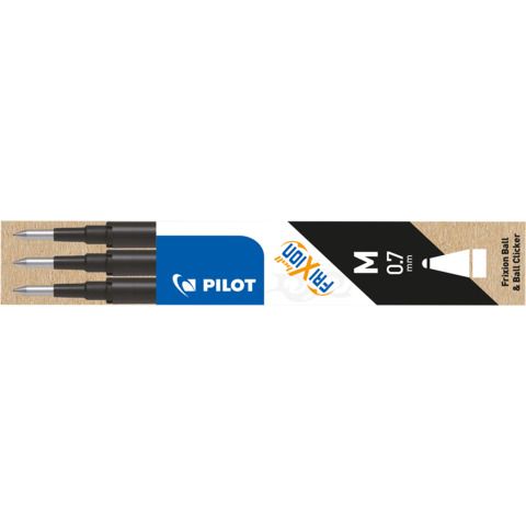 Refill a sfera Frixionball - punta 0,7mm - nero - Pilot - conf. 3 pezzi
