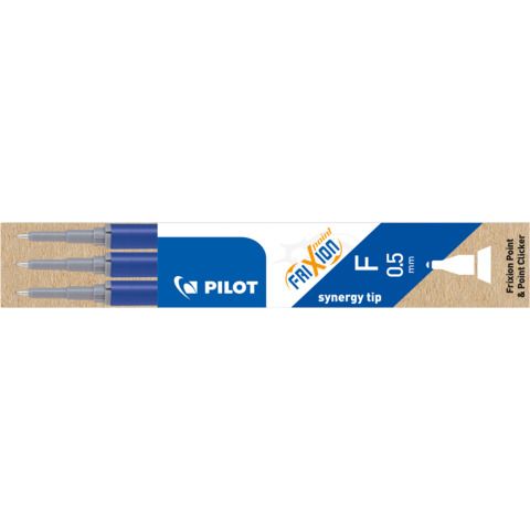 Refill a sfera Frixionpoint - punta 0,5mm - blu - Pilot - set 3 refill