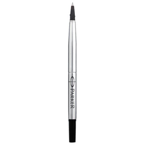 Refill roller Quink standard - punta media - metallo - nero - Parker