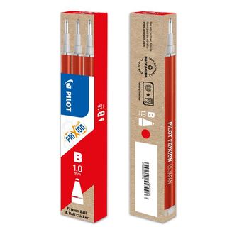 Refill sfera frixionball clicker - punta 1,0mm - rosso - Pilot - conf. 3 pezzi