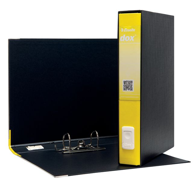 Registratore Dox 5 - dorso 5 cm - protocollo 23 x 34 cm - giallo - Esselte Dox