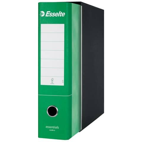 Registratore Essentials G75 - dorso 8 cm - protocollo 23 x 33 cm - verde - Esse…