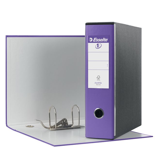 Registratore Eurofile G53 - dorso 8 cm - commerciale 23 x 30 cm - viola - Essel…