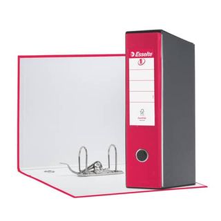 Registratore Eurofile G55 - dorso 8 cm - protocollo 23 x 33 cm - fucsia - Essel…