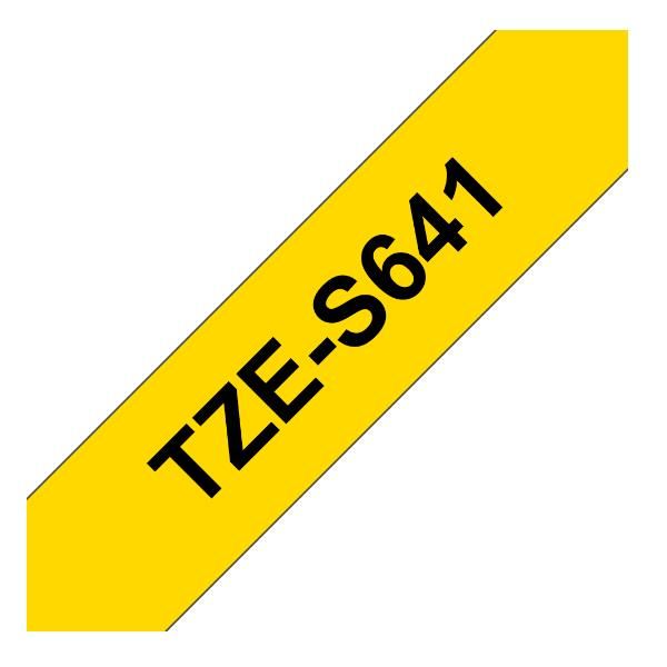 Brother - Nastro con adesivo resistente - Nero/Giallo - TZES641 - 18mm x 8mt