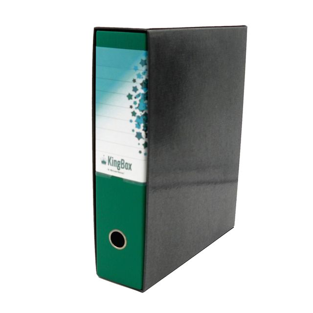 Registratore Kingbox - dorso 8 cm - protocollo 23 x 33 cm - verde - Starline