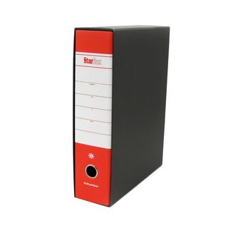 Registratore Starbox sfuso - dorso 8 cm - protocollo 23 x 33 cm - rosso - Starl…