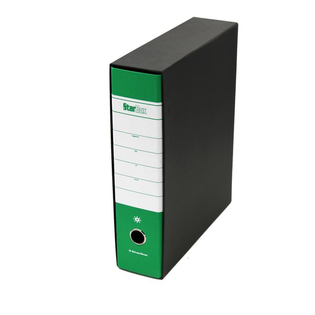 Registratore Starbox sfuso - dorso 8 cm - protocollo 23 x 33 cm - verde - Starl…