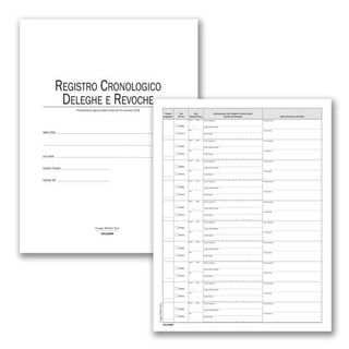 Registro cronologico deleghe e revoche - 48 pagine - 31 x 24,5 cm - DU351118DR0…