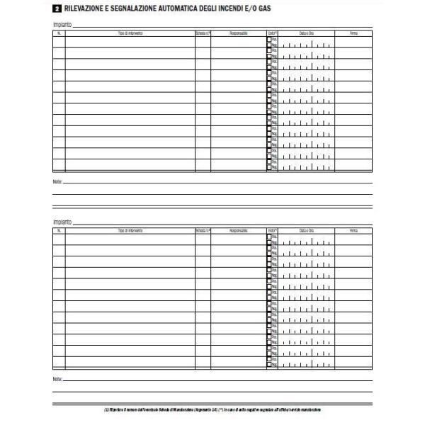 Registro sicurezza/controlli prevenzione incendi - 48 fogli - 24 x 31,5 cm - DU…