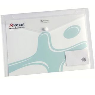 Rexel - Cartelletta portadocumenti - per A4 - capacità 100 fogli - trasparente …