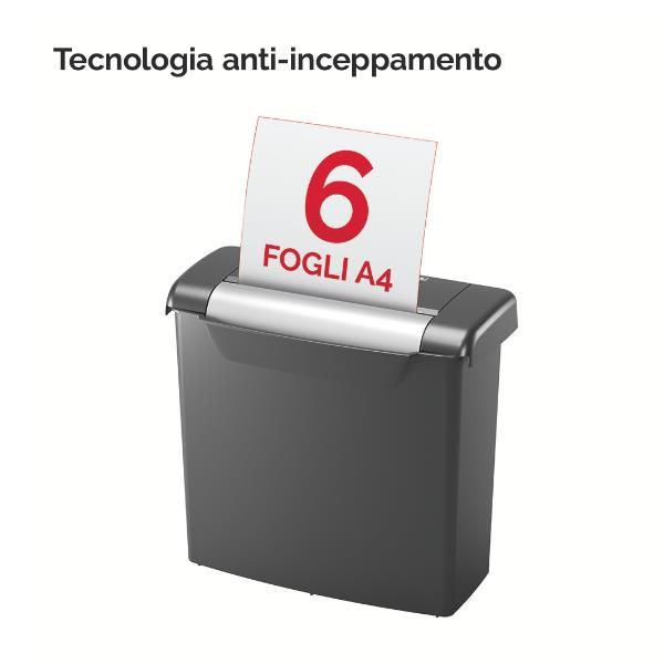 Rexel Momentum S206 - Distruggidocumenti - taglio a striscia - 6 mm - P-2