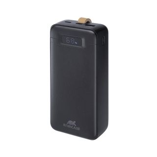 Rivacase Battery Bank con LCD 30.000 mAh PD 65W per Laptop Nera