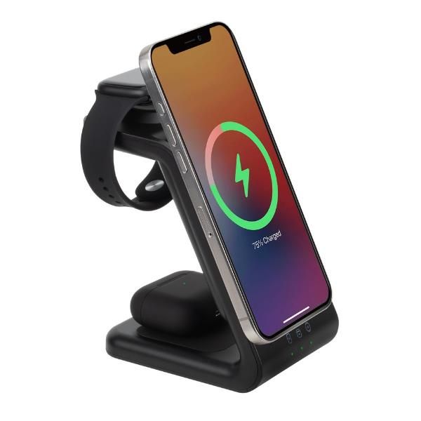 Rivacase Caricatore Stand con batteria portatile Magsafe 5000 mAh Wireless 3 in…