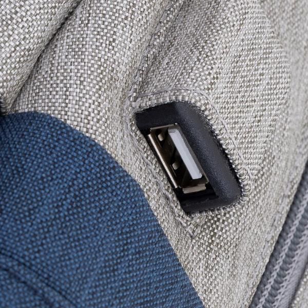 Rivacase Zaino per Laptop da 17.3' Antifurto - Grigio
