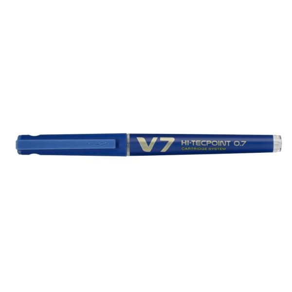 Roller Hi Tecpoint V7 ricaricabile Begreen con cappuccio - punta 0,70mm - blu -…
