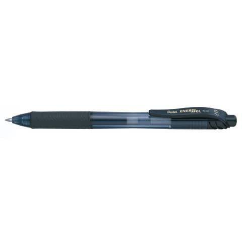 Roller a scatto Energel X BL107 - punta 0,7mm - nero - Pentel