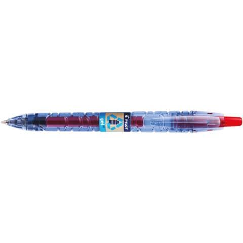 Roller gel a scatto B2P Begreen - punta 0,7 mm - rosso - Pilot