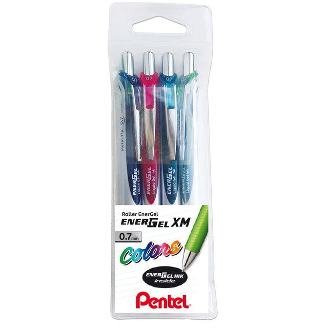Roller scatto Energel XM - punta 0,7 mm - colori assortiti - Pentel - astuccio …