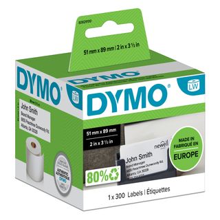 Rotolo 300 etichette LW S0929100 - 51 x 89 mm - carta - non adesiva - per badge…