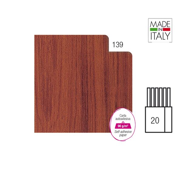 Rotolo Cartarivesto Rex Taco - lavabile - adesivo - 49 x 300 cm - legno scuro -…