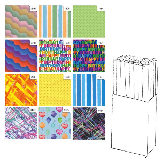 Rotolo carta regalo Raso Colors - 2 x 0,70 m - Rex Sadoch